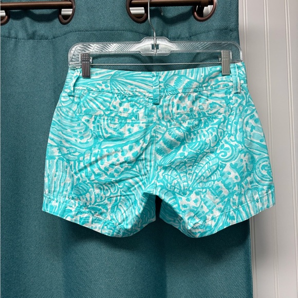 Lilly Pulitzer The Callahan Shorts in Teal & White Size 00 - Picture 2 of 9